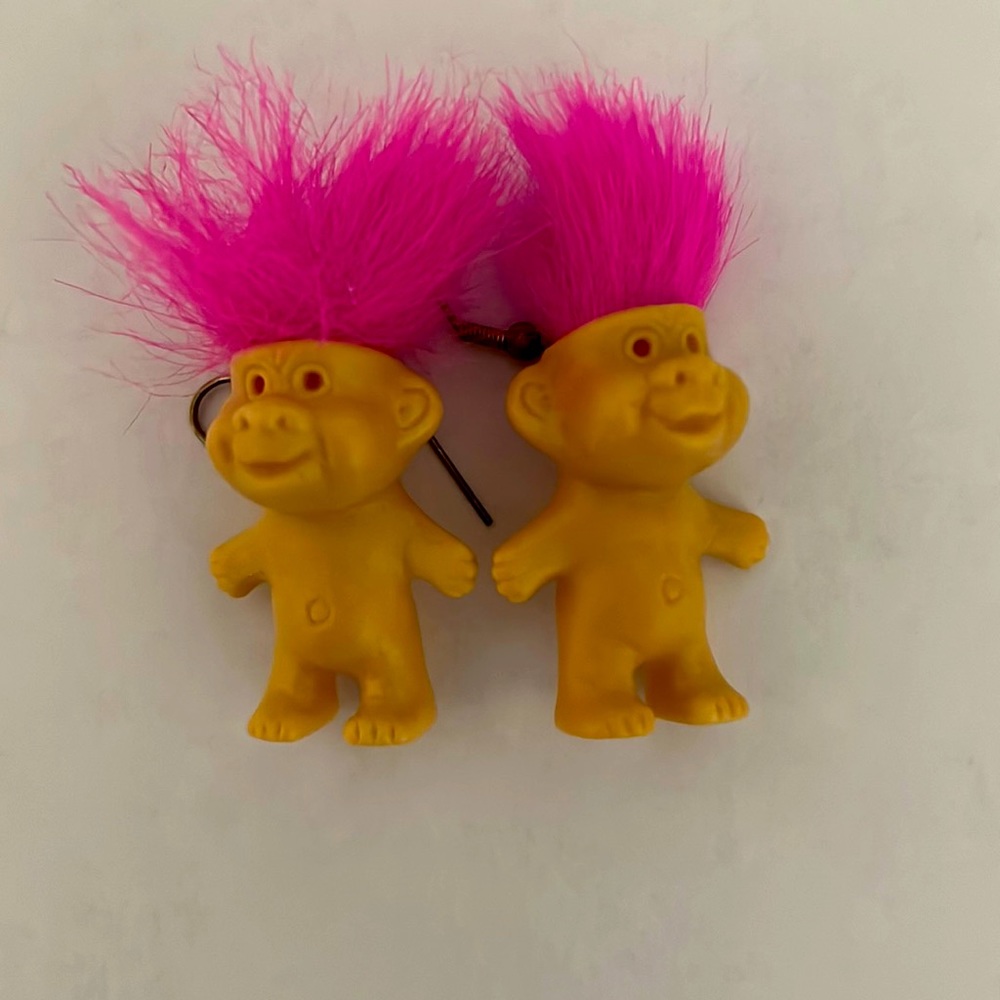 Troll earrings from the 90s, NWOT